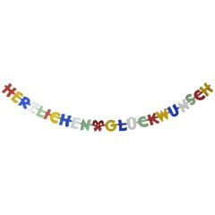 Grußkette 2,5 m -Herzlichen Glückwunsch-