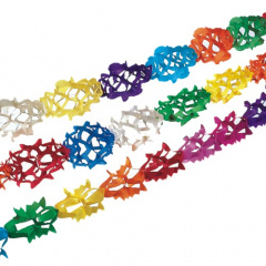 3 Girlanden, Papier 4 m schwer entflammbar