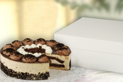 10 Tortenkartons, mit Deckel, Pappe eckig 30 cm x 30 cm x 13 cm weiss