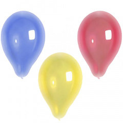 10 Luftballons Ø 25 cm farbig sortiert -Crystal-