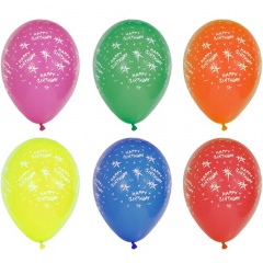 10 Luftballons Ø 25 cm farbig sortiert -Happy Birthday-