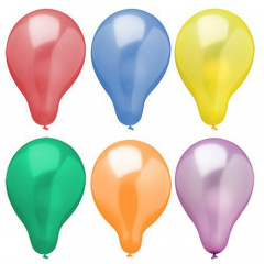 25 Luftballons Ø 25 cm farbig sortiert -Metallic-