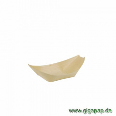 50 Fingerfood - Schalen, Holz 14 cm x 8,2 cm Schiffchen