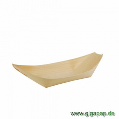 50 Fingerfood - Schalen, Holz 21,5 cm x 10 cm Schiffchen