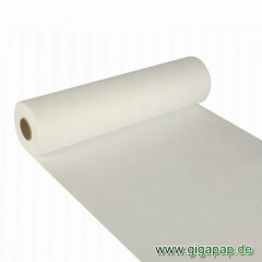 Tischläufer, stoffähnlich, Vlies soft selection 24 m x 40 cm weiss auf Rolle