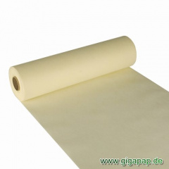 Tischläufer, stoffähnlich, Vlies soft selection 24 m x 40 cm creme auf Rolle