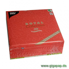50 Servietten ROYAL Collection 1/4-Falz 40 cm x 40 cm rot Casali
