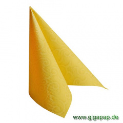 50 Servietten ROYAL Collection 1/4-Falz 40 cm x 40 cm gelb Casali