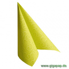 50 Servietten ROYAL Collection 1/4-Falz 40 cm x 40 cm limonengrün Casali