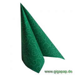 50 Servietten ROYAL Collection 1/4-Falz 40 cm x 40 cm dunkelgrün Casali