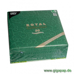 50 Servietten ROYAL Collection 1/4-Falz 40 cm x 40 cm dunkelgrün Casali