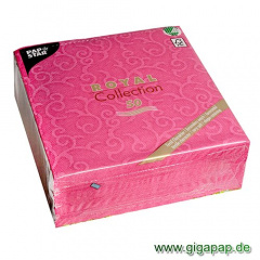 50 Servietten ROYAL Collection 1/4-Falz 40 cm x 40 cm fuchsia Casali