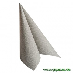 50 Servietten ROYAL Collection 1/4-Falz 40 cm x 40 cm grau Casali
