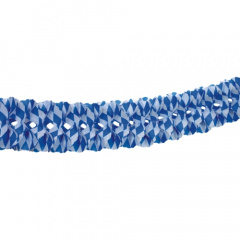 Großraumgirlande, Papier Ø 16 cm 10 m -Bayrisch Blau- schwer entflammbar