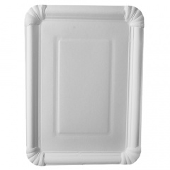 25 Teller, Pappe -pure- eckig 21,5 cm x 29 cm weiss