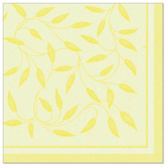 20 Servietten \ROYAL Collection\ 1/4-Falz 40 cm x 40 cm gelb \New Mediterran\- 81848