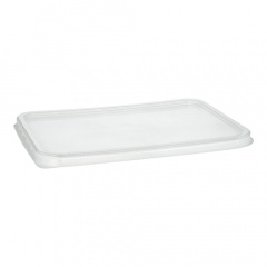 50 Deckel für Verpackungsbecher, PP 0,7 cm x 18,6 cm x 13,3 cm transparent
