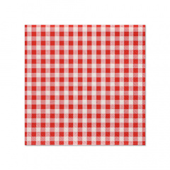 20 Servietten, 3-lagig 1/4-Falz 25 cm x 25 cm rot -Vichy-