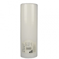 Stumpenkerze Ø 80 mm 250 mm weiss mit Flachkopf