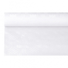 Papiertischtuch mit Damastprägung 6 m x 1,2 m weiss