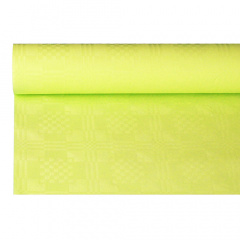 Papiertischtuch mit Damastprägung 6 m x 1,2 m limonengrün