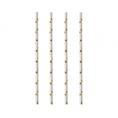 100 Trinkhalme, Papier Ø 6 mm · 20 cm Stars