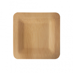 10 Teller, Bambus pure eckig 1,5 cm x 18 cm x 18 cm