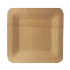 10 Teller, Bambus pure eckig 1,5 cm x 25,5 cm x 25,5 cm