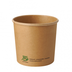 25 Suppenbecher, Pappe pure 760 ml Ø 11,5 cm · 11 cm braun
