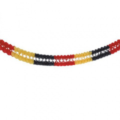 Girlande, Papier  16 cm 4 m schwarz/rot/gelb schwer entflammbar