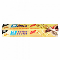 10 Spritzbeutel 1,8 l 46 cm x 23 cm transparent inkl. 3 Spritztllen