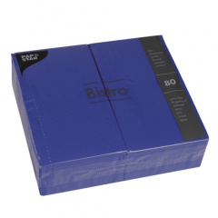 80 Servietten, 2-lagig 1/6-Falz 40 cm x 32 cm dunkelblau