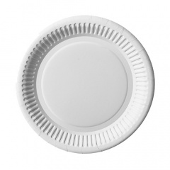 100 Teller, Pappe rund  20 cm weiss