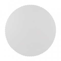 100 Tortenunterlagen, Pappe -pure- rund  28 cm weiss mit gezacktem Rand