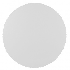 100 Tortenunterlagen, Pappe -pure- rund  30 cm weiss mit gezacktem Rand