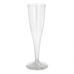10 Stiel-Gläser für Sekt, PS 0,1 l Ø 5,1 cm 17 cm glasklar einteilig