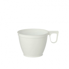 60 Kaffeetassen, PS Kunstoff 0,18 l  7,8 cm 6 cm weiss