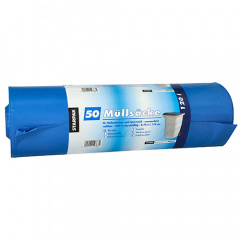 50 Müllsäcke, LDPE 120 l 110 cm x 70 cm blau