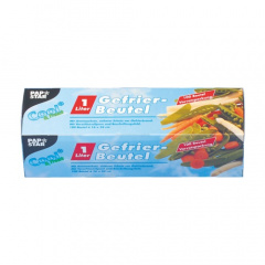 100 Gefrierbeutel, LLDPE 1 l 24 cm x 16 cm blau in Faltschachtel