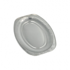 10 Servierplatten, Alu oval 33,3 cm x 23,3 cm