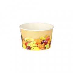 200 Eisbecher, Pappe rund 125 ml  8 cm 4,8 cm -Frchte-