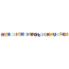 Grußkette 2,5 m -Herzlichen Glückwunsch-