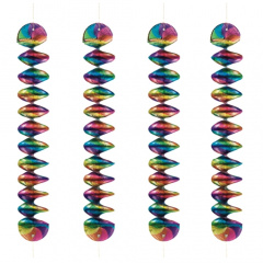 4 Rotor-Spiralen Ø 7,5 cm 60 cm -Rainbow- flammensicher