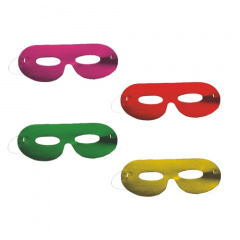 6 Gesichtsmasken farbig sortiert -Metallic-