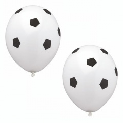 8 Luftballons  29 cm -Fuball- wei/schwarz