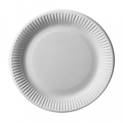 25 Teller, Pappe -pure- rund  23 cm weiss