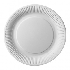 25 Teller, Pappe -pure- rund  26 cm weiss extra stark
