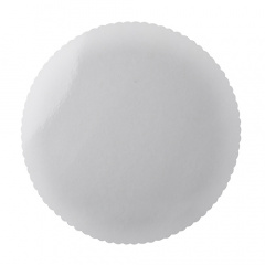 6 Tortenunterlagen, Pappe rund  28 cm weiss beschichtet