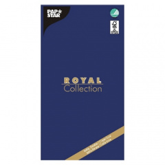 Tischdecke, Tissue -ROYAL Collection- 120 cm x 180 cm dunkelblau