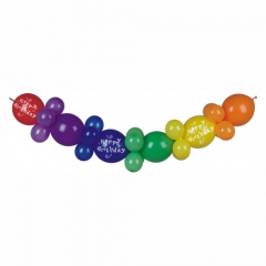 Ballongirlande 2 m -Happy Birthday-